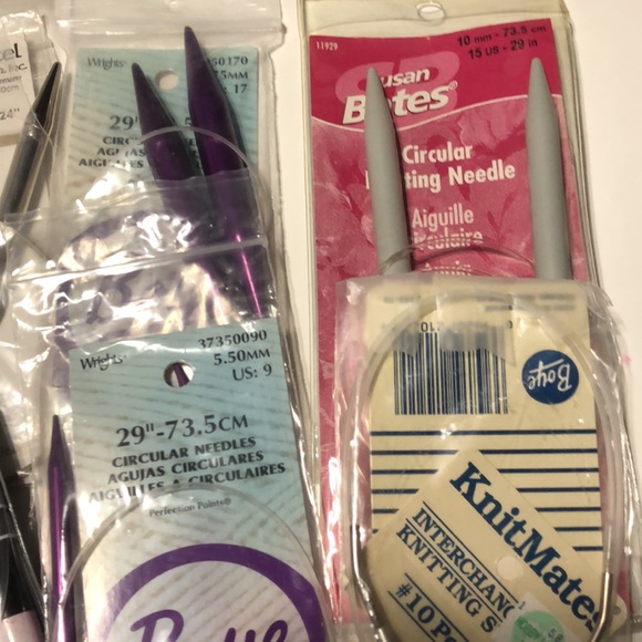 12 SETS SUSAN BATES, SKACEL etc CIRCULAR KNITTING NEEDLES SOME INTERCHANGABLE - Picture 3 of 5